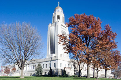 Nebraska state capitol building, Lincoln, NE